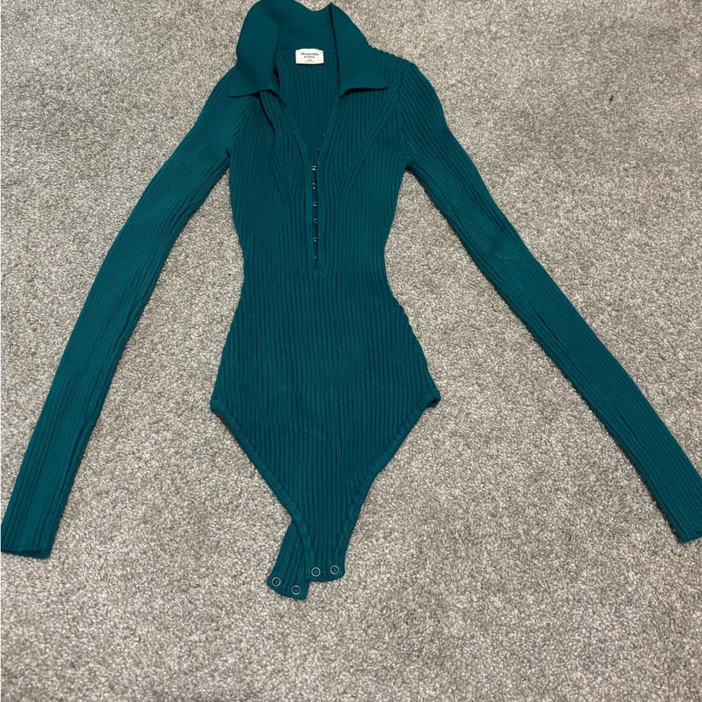 Abercrombie & Fitch Teal Ribbed Top